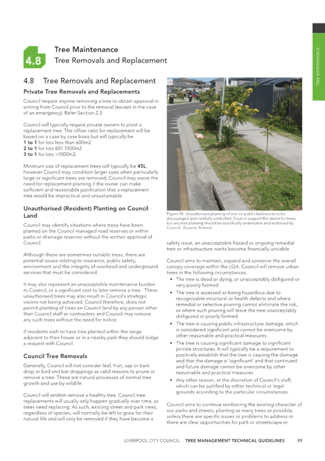 A page of a tree removal and replacement

Description automatically generated